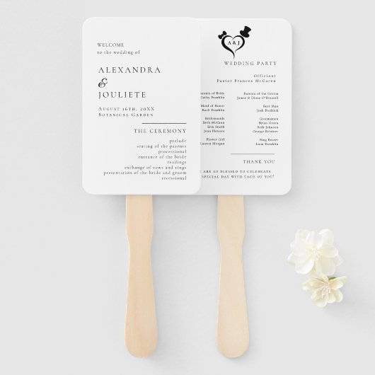 Moderne Hochzeitsförderer mit Foto Fächer (Vorne und Hinten)