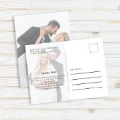Moderne Hochzeitsfoto-Dankeskarten Postkarte