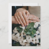 Moderne Hochzeitsfoto-Save-the-Date-Karte im Skrip Save The Date (Vorderseite)