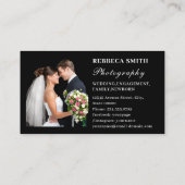 Moderne Hochzeitsfotografie Foto Collage minimal Visitenkarte (Rückseite)