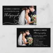 Moderne Hochzeitsfotografie Foto Collage minimal Visitenkarte (Vorne/Hinten)