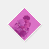 Moderne Hochzeitsfotos in Rosa Serviette (Ecke)