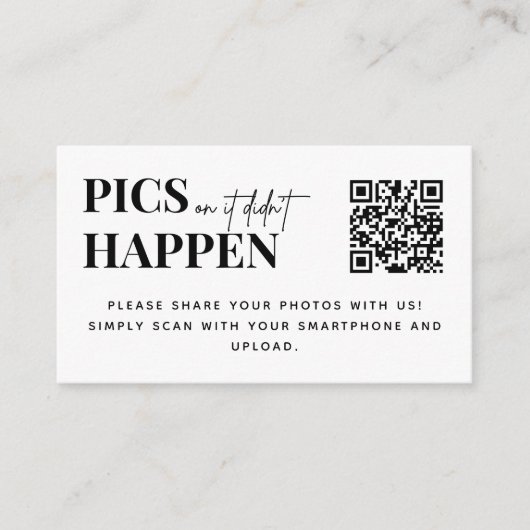 Moderne Hochzeitsfotos oder der QR-Code ist nicht Begleitkarte (Vorderseite)