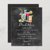 Moderne Hochzeitsgetränke Menü Cocktails Abbildung (Vorne/Hinten)
