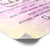 Moderne Hochzeitsgetränke Menü Cocktails Abbildung Poster (Ecke)