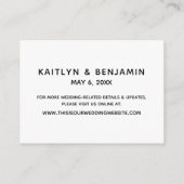 Moderne Hochzeitsheime mit Lässiger Handschrift Begleitkarte (Rückseite)