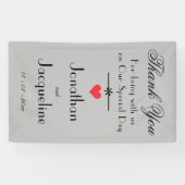 Moderne Hochzeitskabine mit Personalisiertem Foto Banner (Horizontal)