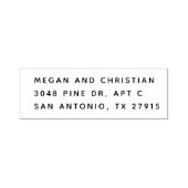 Moderne Hochzeitskaffee-Rücksendeadresse Permastempel (Design)