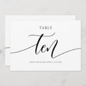 Moderne Hochzeitskalligraphie - 10 Einladung (Vorne/Hinten)