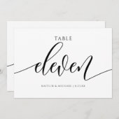 Moderne Hochzeitskalligraphie - 11 Einladung (Vorne/Hinten)