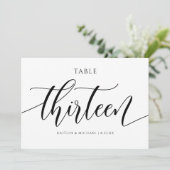 Moderne Hochzeitskalligraphie - 13 Einladung (Stehend Vorderseite)