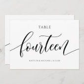 Moderne Hochzeitskalligraphie - 14 Einladung (Vorne/Hinten)