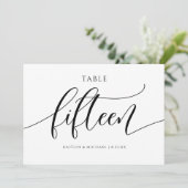 Moderne Hochzeitskalligraphie - 15 Einladung (Stehend Vorderseite)