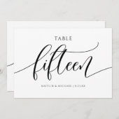 Moderne Hochzeitskalligraphie - 15 Einladung (Vorne/Hinten)