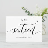 Moderne Hochzeitskalligraphie - 16 Einladung (Stehend Vorderseite)