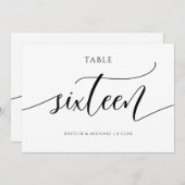 Moderne Hochzeitskalligraphie - 16 Einladung (Vorne/Hinten)