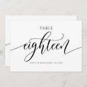 Moderne Hochzeitskalligraphie - 18 Einladung (Vorne/Hinten)