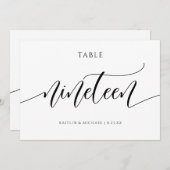 Moderne Hochzeitskalligraphie - 19 Einladung (Vorne/Hinten)