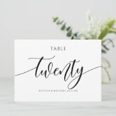 Moderne Hochzeitskalligraphie - 20 Einladung (Stehend Vorderseite)