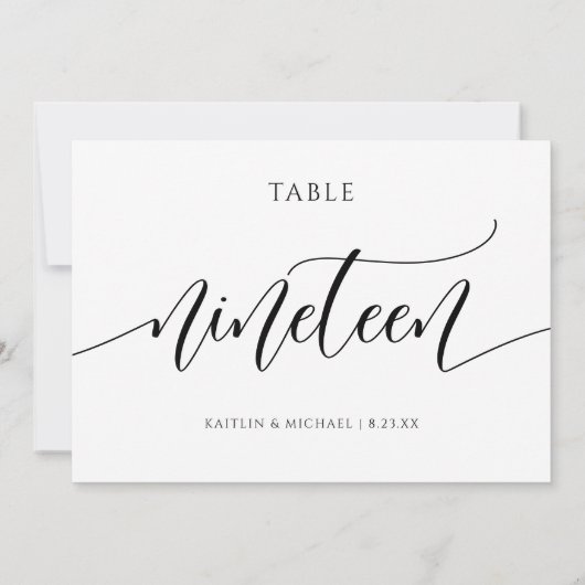 Moderne Hochzeitskalligraphie - 20 Einladung (Rückseite)