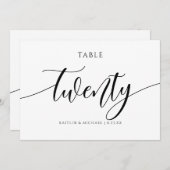 Moderne Hochzeitskalligraphie - 20 Einladung (Vorne/Hinten)