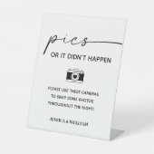 Moderne Hochzeitskamera-Bilder oder das ist nicht  Sockelschild (Vorderseite)