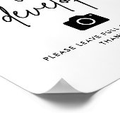 Moderne Hochzeitskamera Poster (Ecke)