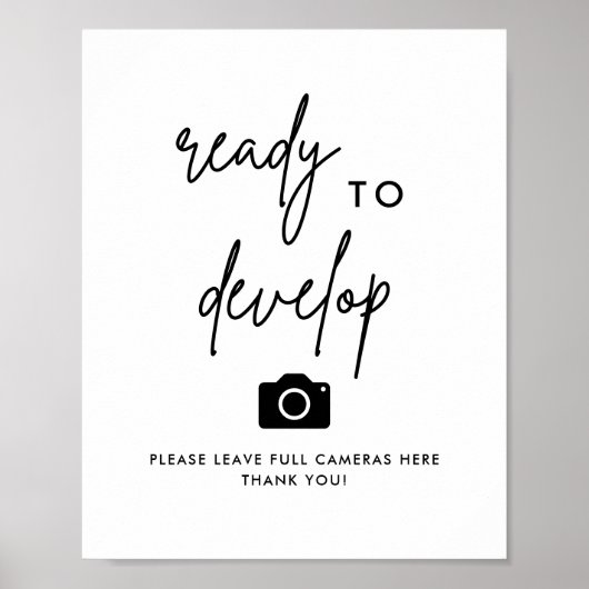 Moderne Hochzeitskamera Poster (Vorne)