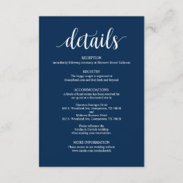 Moderne Hochzeitskarte der rustikalen Marine Begleitkarte