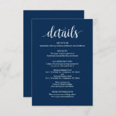 Moderne Hochzeitskarte der rustikalen Marine Begleitkarte (Vorne/Hinten)