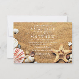 Moderne Hochzeitskarte des tropischen Strandes Einladung