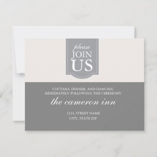 Moderne Hochzeitskarte Einladung (Vorderseite)