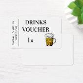 Moderne Hochzeitskarte mit kostenfreiem Drink Busi (Schreibtisch)