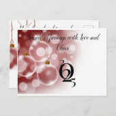 moderne Hochzeitskarte Postkarte (Vorne/Hinten)