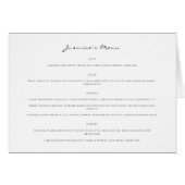 Moderne Hochzeitskarte und Platzkarte in einem (Vorderseite (Horizontal))