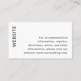 Moderne Hochzeitskarte Visitenkarte