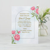 Moderne Hochzeitskarten  Einladung (Stehend Vorderseite)