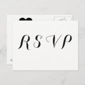 Moderne Hochzeitskarten für Herz und Kreislauf Einladungspostkarte (Vorne/Hinten)