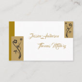 Moderne Hochzeitskarten, QR-Code, Foto, Gold Visitenkarte (Rückseite)