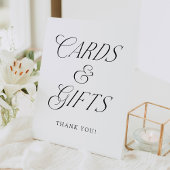 Moderne Hochzeitskarten und Geschenke Sockelschild