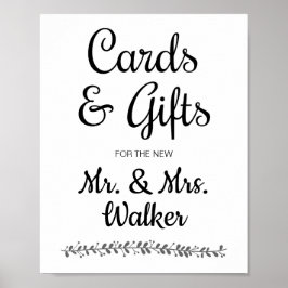 Moderne Hochzeitskarten und Geschenkkarten Poster