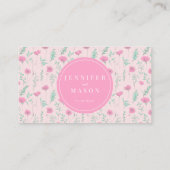 Moderne Hochzeitskartons mit rosa Blütenfarben RSV Begleitkarte (Rückseite)