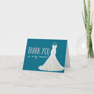 Moderne Hochzeitskleid   Farbe   Dankeskarten Dankeskarte