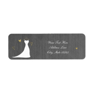 Moderne Hochzeitskleid & Goldene Herzen Junggesell