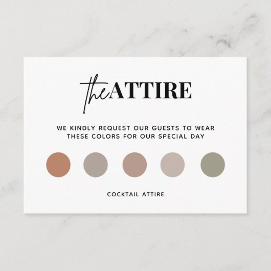 Moderne Hochzeitskleideschildkarten Begleitkarte (Vorderseite)