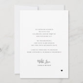 Moderne Hochzeitskollage für Fotos in Drehbüchern Dankeskarte (Rückseite)