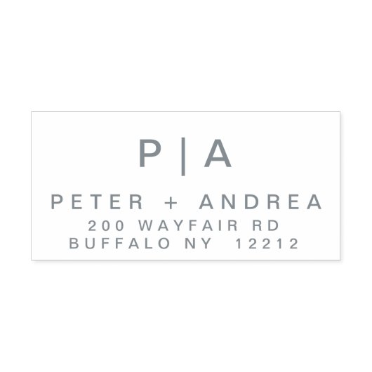 Moderne Hochzeitskoppel-Adresse Permastempel (Design)