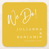 Moderne Hochzeitskunst nach Maß! Rechteckiger Pappuntersetzer (Vorderseite)