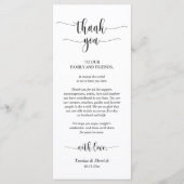 Moderne Hochzeitsmahlzeit - Ort zum Dank Prog Programm (Vorderseite)