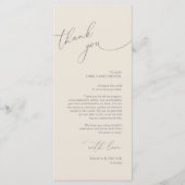 Moderne Hochzeitsmahlzeiten dank Karte (Vorderseite)